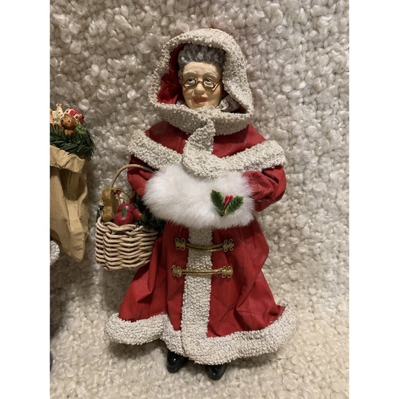 1990 Clothtique Possible Dreams 10" Mrs. Claus And Santa Set Of 2 Vintage - Picture 2 of 8